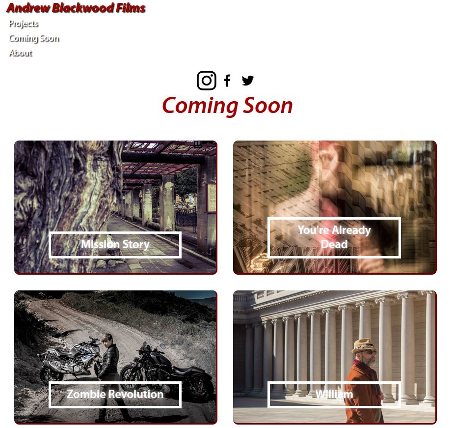 Andrew Blackwood Films home page
